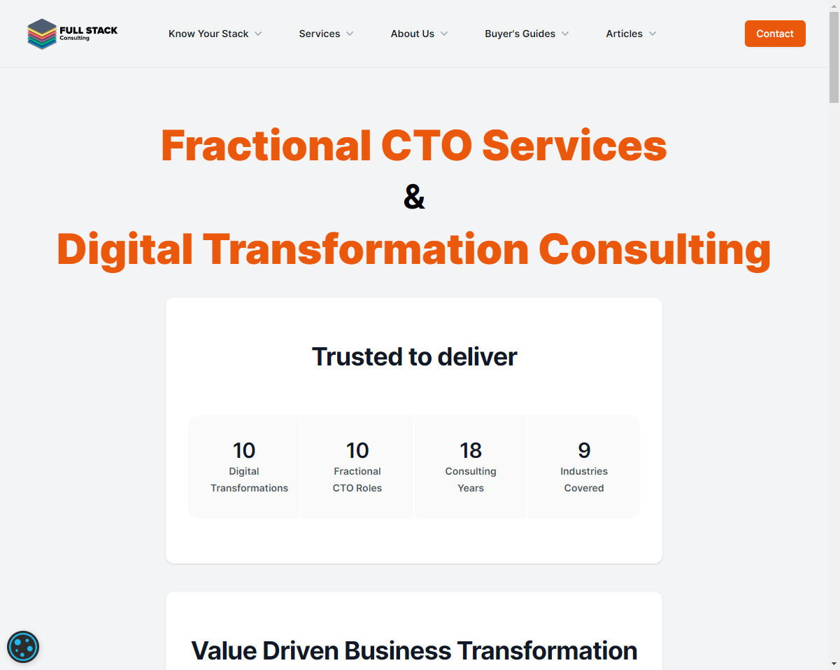 Full Stack Consulting - Fractional CTO & Digital Transformation Consulting